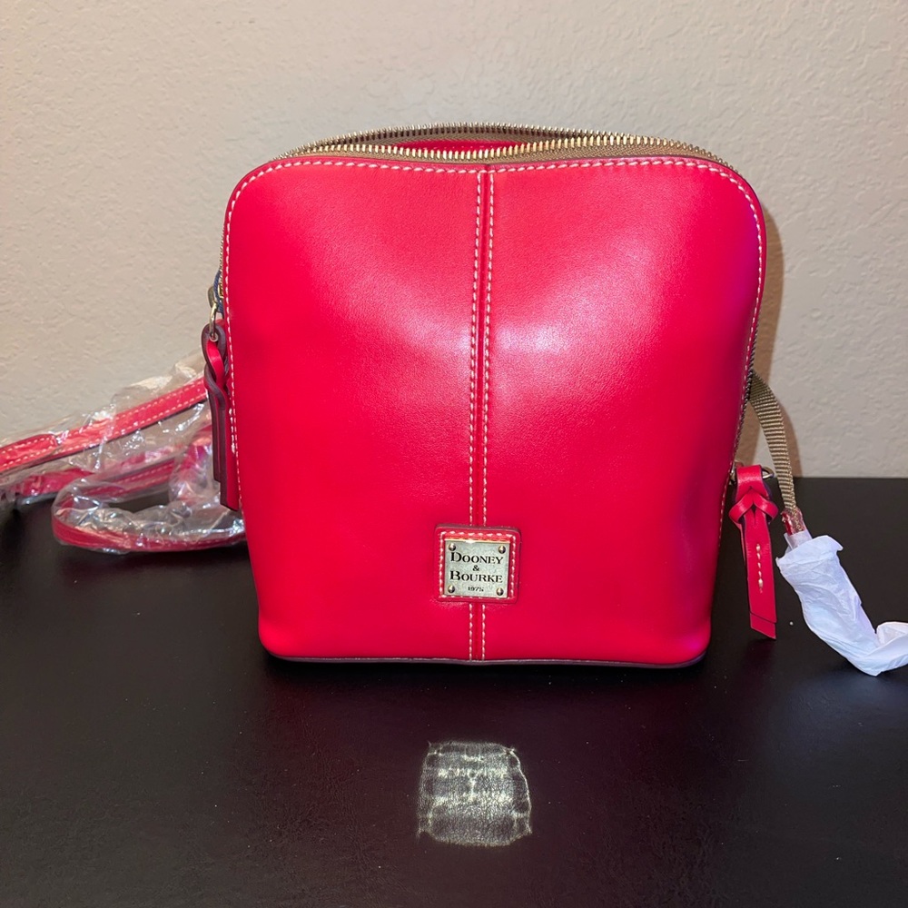 Dooney & Bourke Trixie red leather crossbody bag
